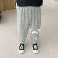 X2724 Цветочные серые брюки