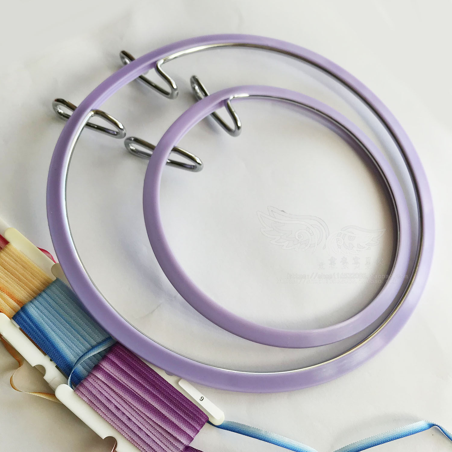 Domestic rabbit ears shape Net red groove embroidery shed Hand embroidery free embroidery embroidery stretch round