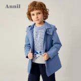 Плащ для мальчиков, длинная осенняя детская куртка для выхода на улицу