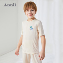 Anel Childrens Wear Boys Summer Set Thin New Half sleeve Capri pants Modal Home Clothing Set