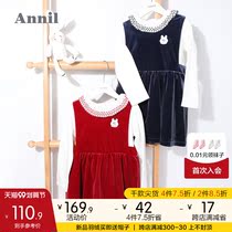 Anel childrens clothing female children autumn suit cotton foreign baby dress two-piece spring and autumn jacket set