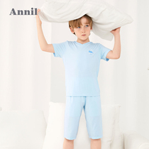 Anel childrens clothing boys summer suit short sleeves thin 2021 New modal boys home clothing cool pajamas