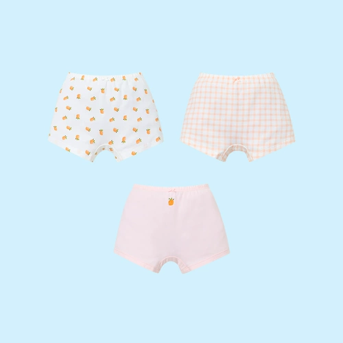 [Тот же стиль в торговых центрах] Детская одежда Annil, нижнее белье для девочек, трусы-боксеры, комплект из трех предметов, весна 2025, новый стиль JG517560