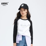 Лонгслив для отдыха, детская одежда, круглый воротник