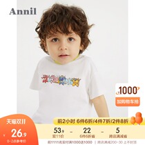Anel childrens clothing boys T-shirt short sleeve 2021 New Super flying summer thin mens baby coat cotton