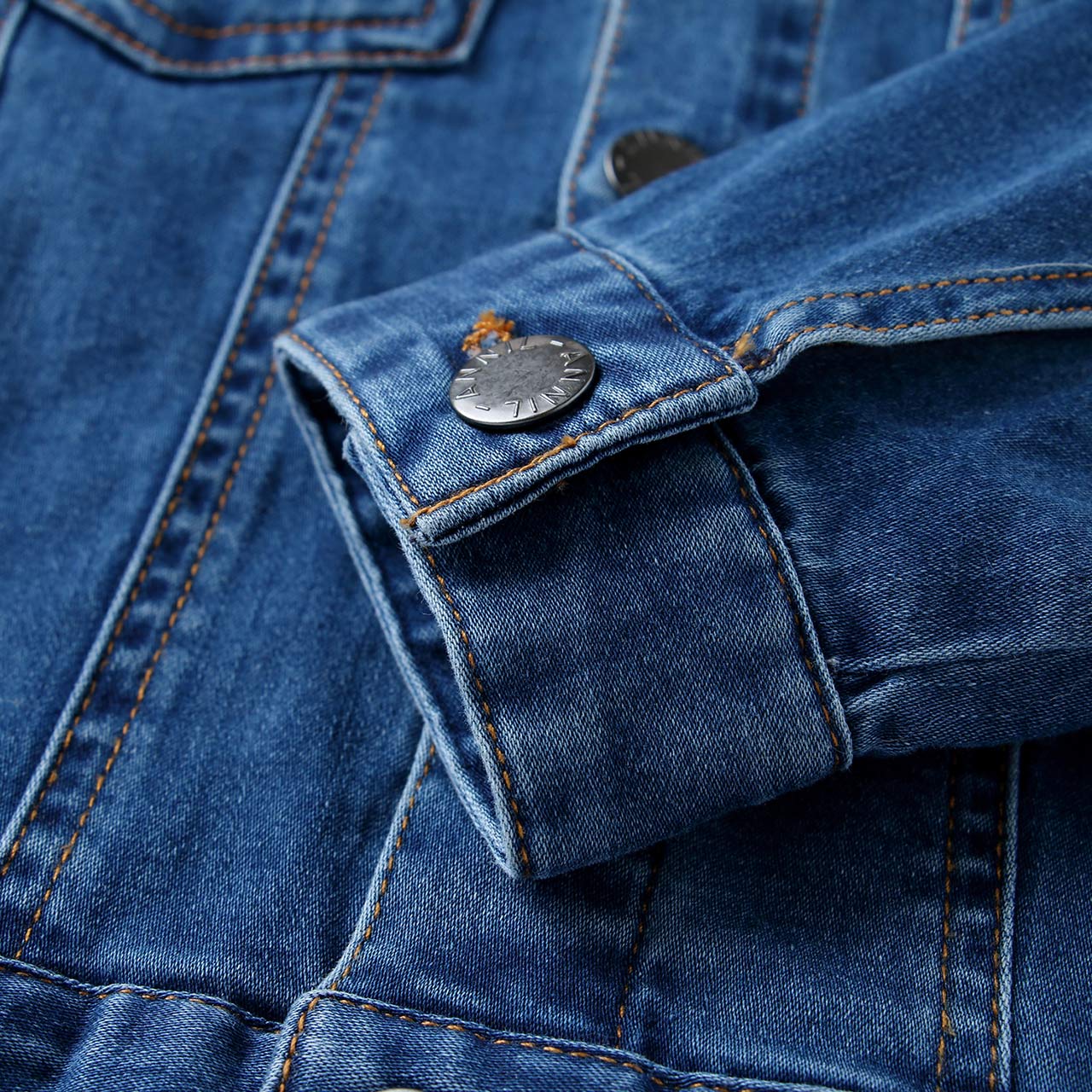 chàng trai quần áo (Mall of the mô hình tương tự) Anai trẻ em denim jacket 2019 chàng trai mới đơn hàng bucklehood áo khoác.