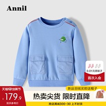 Shopping mall with Anael childrens clothing boy clothes spring and autumn models 2021 New style warm round neck long sleeve top