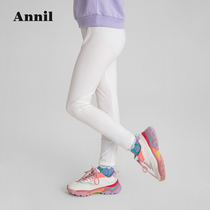 Anel childrens clothing girl leggings spring and autumn slim trousers 2021 new foreign style lace girl tights