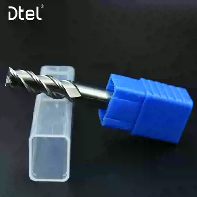 Dtel Dete 3-blade 45-degree Tungsten steel milling cutter for cemented carbide aluminum Extended three-blade aluminum alloy special end milling cutter
