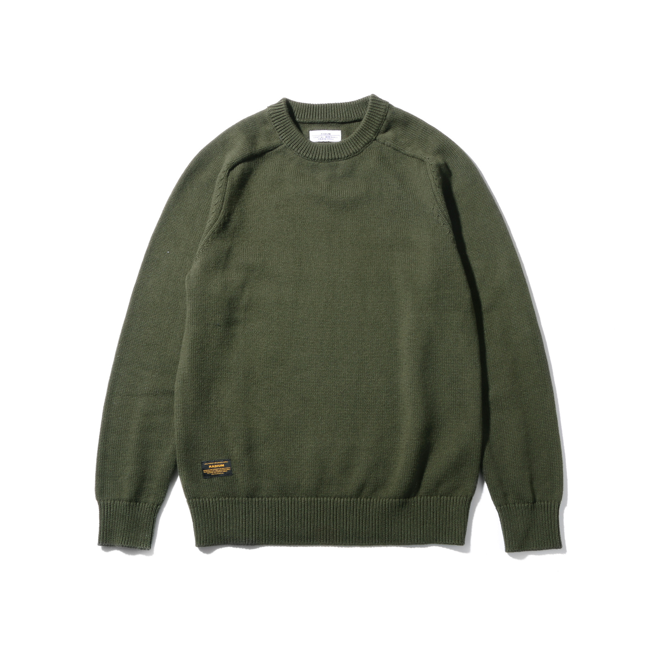 RADIUM áo len màu pha trộn thương hiệu Tide cổ tròn Áo len Nhật Bản wenwenle dòng không wtaps áo jacket nam