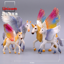Unicorn model simulation animal children myth Pegasus beast with wings horse cognitive ornaments decoration gift