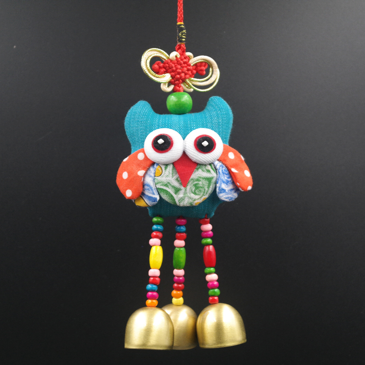Yunnan ethnic style handmade features Chinese knot copper bell wind bell creative home hanging ornament Bedroom door decoration
