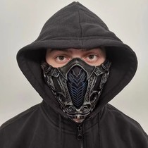 Mortal Kombat mask Scorpion Zero cos half face mask MortalKombat violent fighting game peripherals