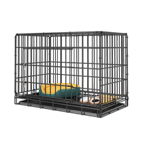 Folding dog cage small dog Teddy Bichon medium dog Corgi indoor separate kennel pet cage with toilet