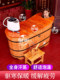 Cedar Wood Barrel Bath Tub, Steam Bath Solid Wood Tub, Bathing Basin, Bathtub for Adults, Wooden Household Use