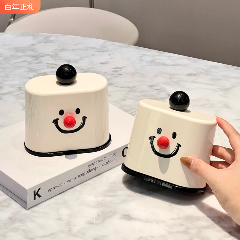 つまようじの家庭用収納ボックス 2023 高価値 新しいスタイルの個性 クリエイティブ ヒーリング スマイリースタイル つまようじボックス つまようじチューブジャー