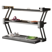 Kitchen rack wall-mounted cabinet pull-down folding food preparation rack multi-layer meal preparation condiment storage storage rack