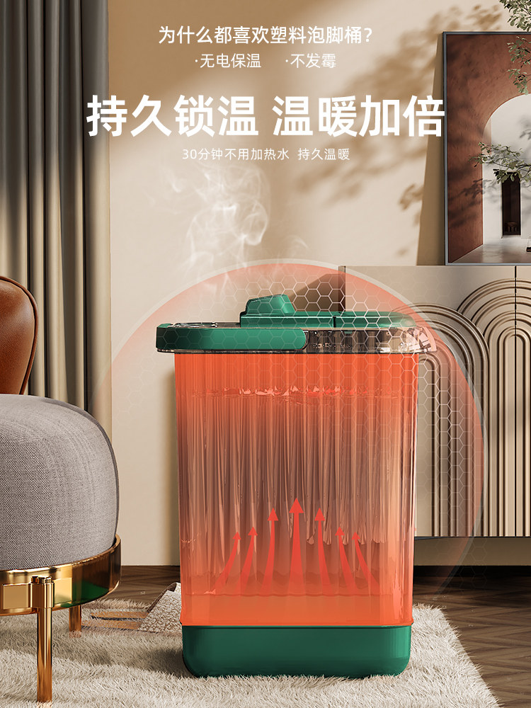 Foot Bath Bucket for Home Use, Foot Spa Basin, Foot Washing Bucket, Insulated, Tall and Deep, Dormitory Foot Bath, Modern Foot Bath Basin