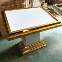 Stainless steel lobby lamp box vertical sign titanium gold floor flat index display guide table