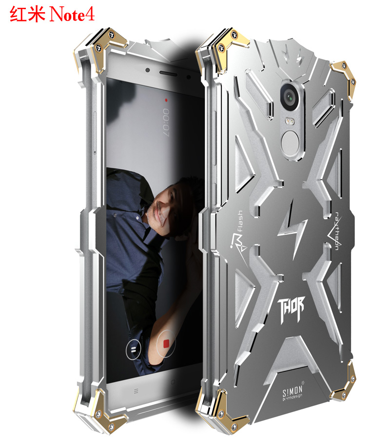 SIMON THOR Aviation Aluminum Alloy Shockproof Armor Metal Case Cover for Xiaomi Redmi Note 4|3|2|1