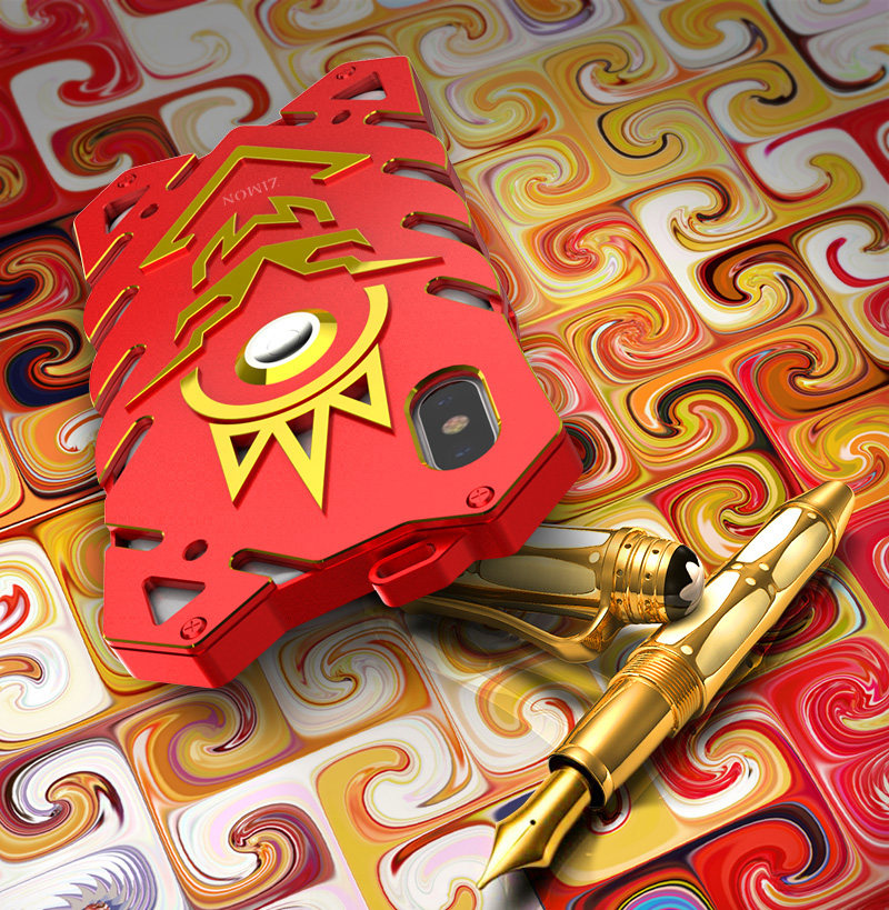 SIMON New THOR II Magnetic Bracket Aviation Aluminum Alloy Shockproof Armor Metal Case Cover for Apple iPhone X