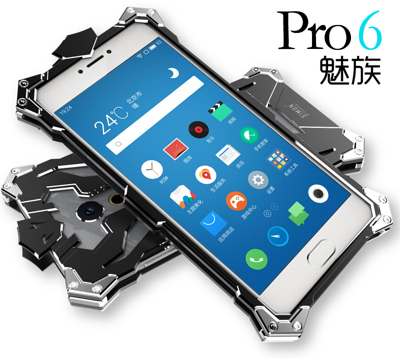 SIMON THOR Aviation Aluminum Alloy Shockproof Armor Metal Case Cover for MEIZU Pro 6 | MEIZU Pro 5