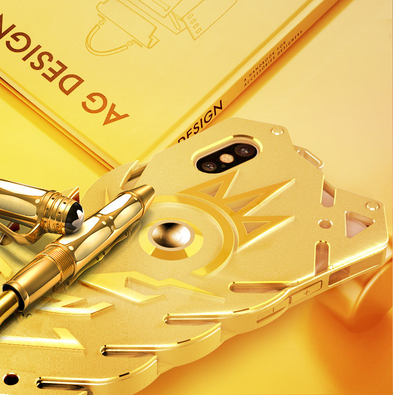 SIMON New THOR II Magnetic Bracket Aviation Aluminum Alloy Shockproof Armor Metal Case Cover for Apple iPhone X