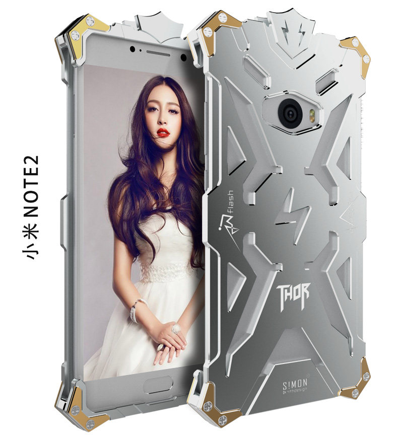 SIMON THOR Aviation Aluminum Alloy Shockproof Armor Metal Case Cover for Xiaomi Mi Note 2