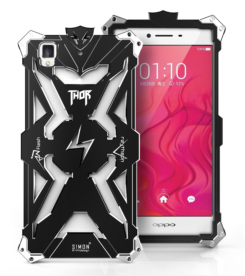 SIMON THOR Aviation Aluminum Alloy Shockproof Armor Metal Case Cover for OPPO A59 | OPPO A53 | OPPO A51