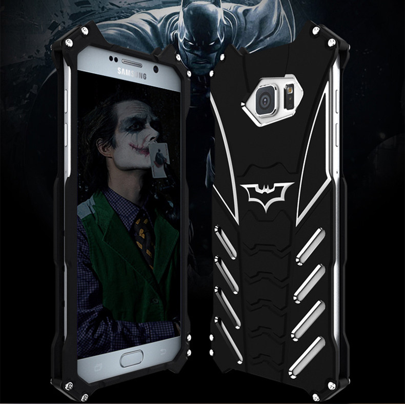 R-Just Batman Shockproof Aluminum Shell Metal Case with Custom Stent for Samsung Galaxy Note 5 N9200