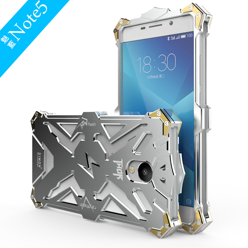 SIMON THOR Aviation Aluminum Alloy Shockproof Armor Metal Case Cover for MEIZU M5 Note