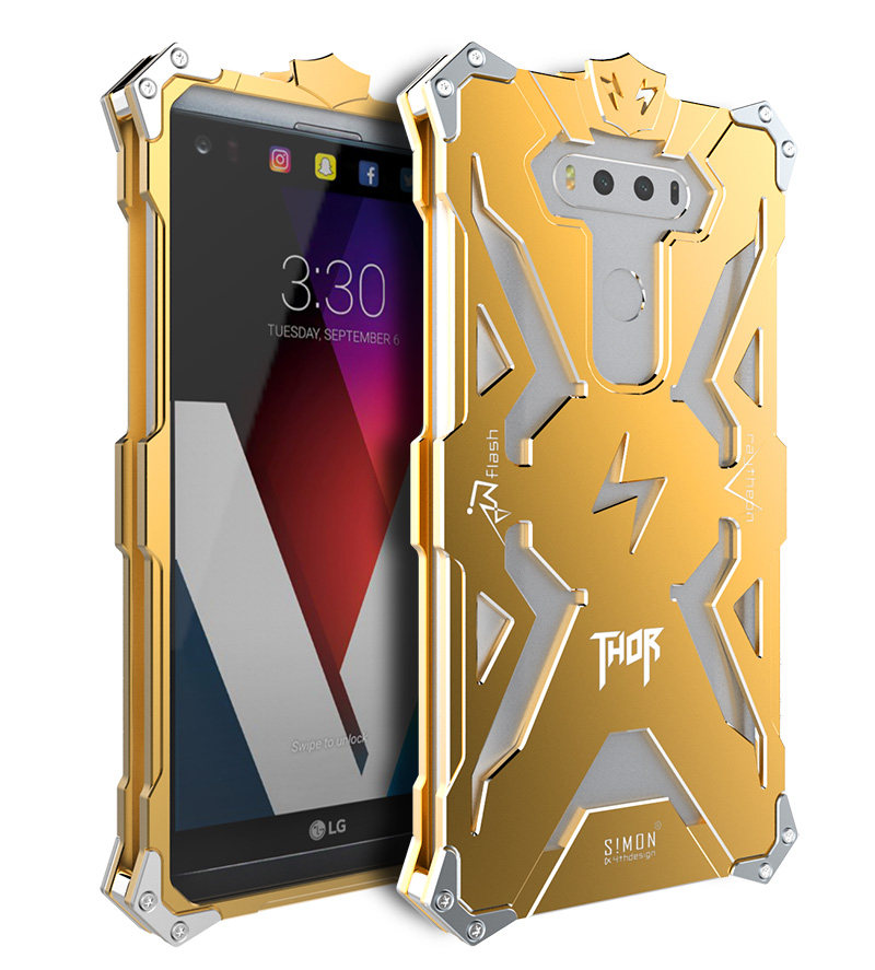 SIMON THOR Aviation Aluminum Alloy Shockproof Armor Metal Case Cover for LG V20