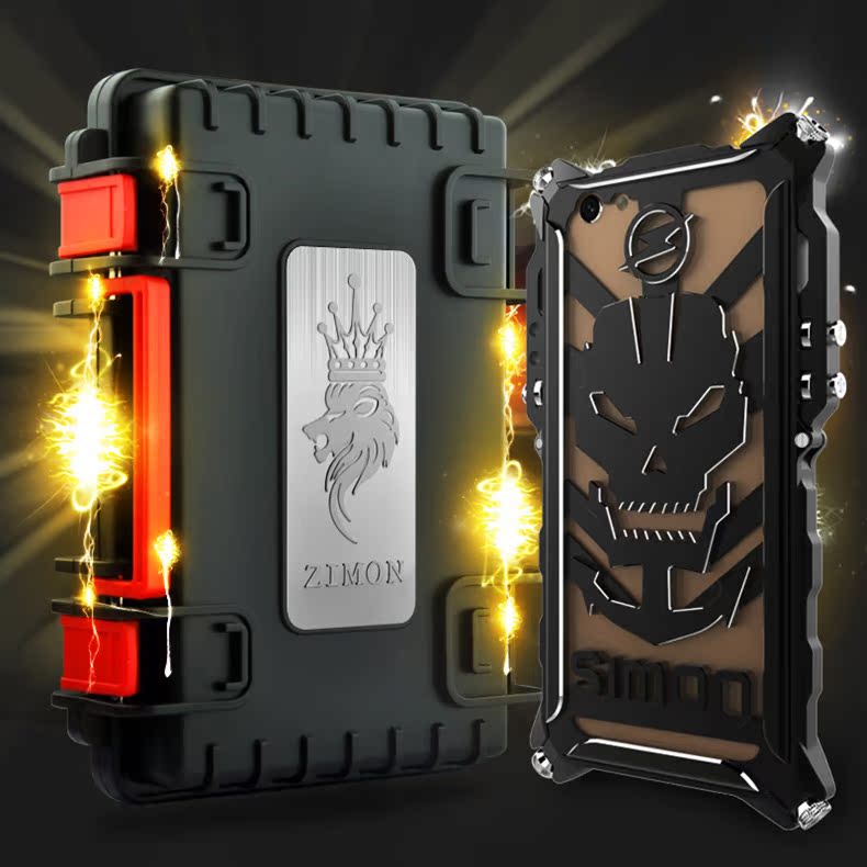 SIMON THOR Aviation Aluminum Alloy Shockproof Armor Metal Case Cover for OPPO R9s & OPPO R9s Plus