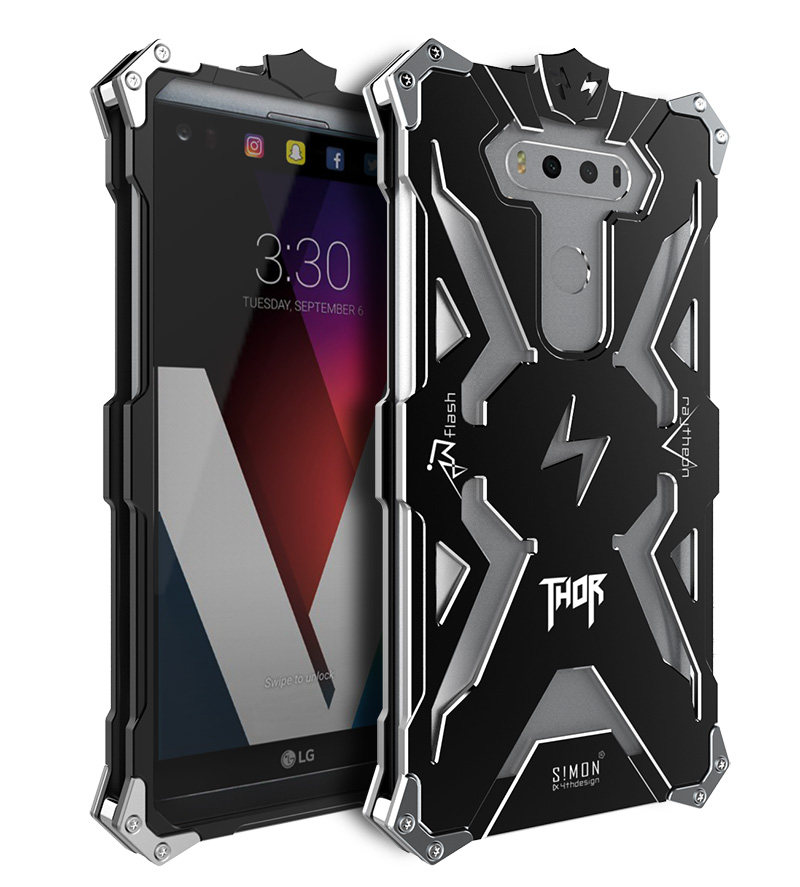 SIMON THOR Aviation Aluminum Alloy Shockproof Armor Metal Case Cover for LG V20