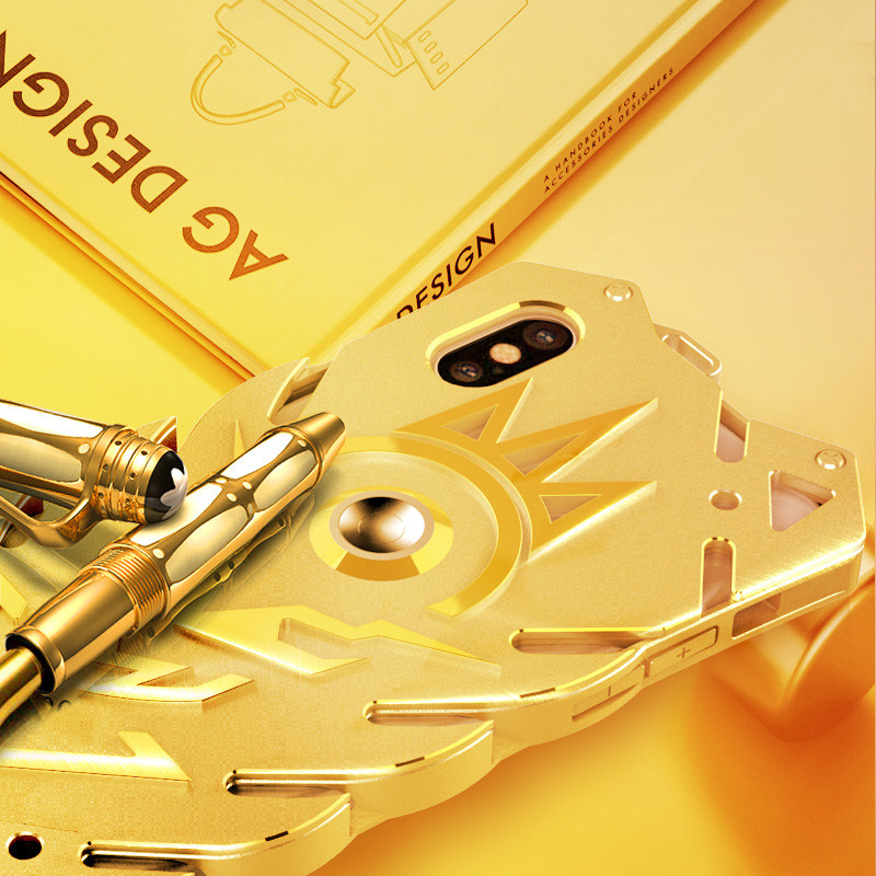 SIMON New THOR II Magnetic Bracket Aviation Aluminum Alloy Shockproof Armor Metal Case Cover for Apple iPhone X