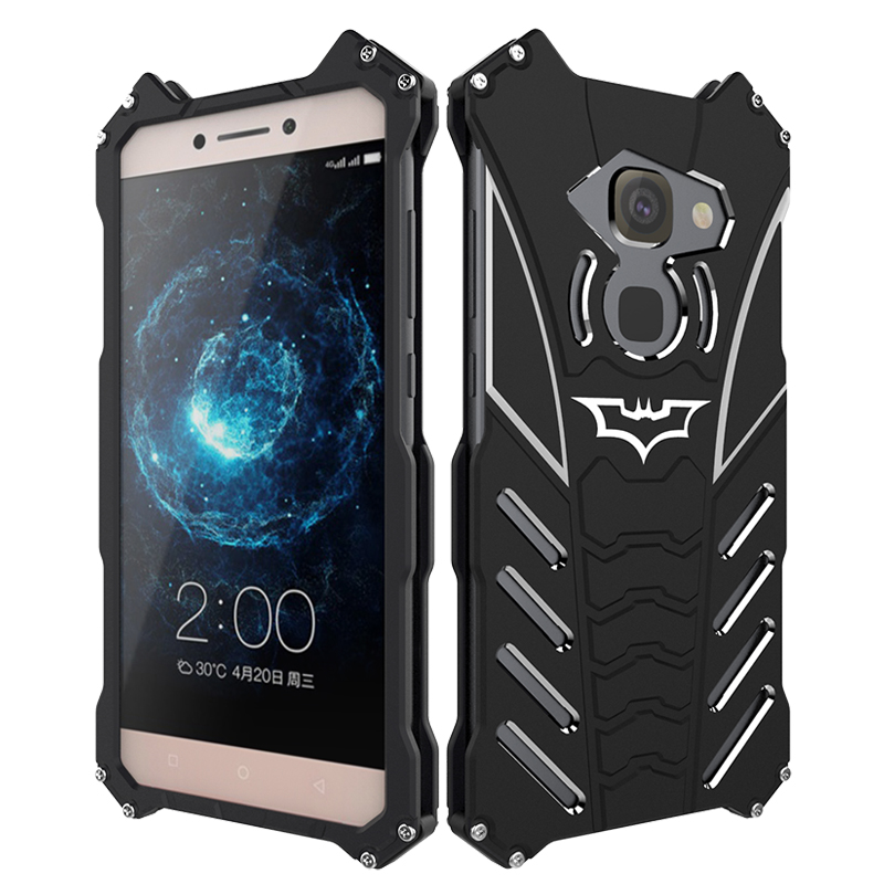 R-Just Batman Shockproof Aluminum Shell Metal Case with Custom Stent for LeEco Le Pro 3 & Le Max 2