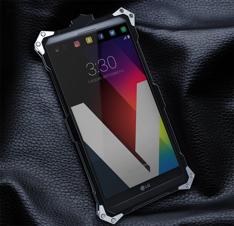 SIMON THOR Aviation Aluminum Alloy Shockproof Armor Metal Case Cover for LG V20