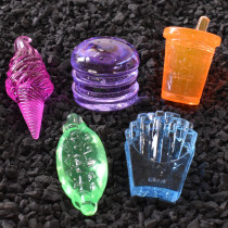 Childrens acrylic imitation Crystal burger hot dog cola ice cream fries house fast food tableware toys