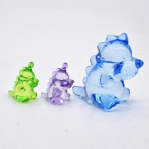 Childrens acrylic imitation crystal transparent stunted small dinosaur gift animal swinging pieces boys game reward presents