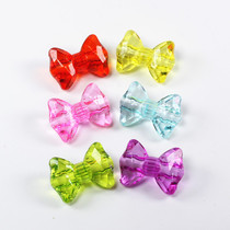 Childrens transparent acrylic cut face bow jewelry tie accessories imitation crystal gift bonus gem toy