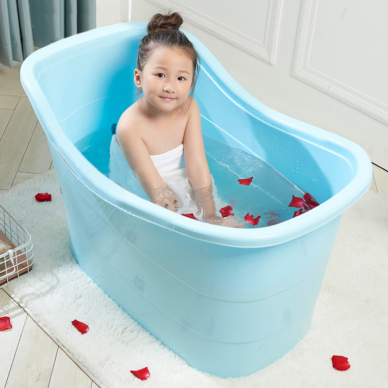 Baby bath tub baby bathtub child bath bucket children's bath bucket household large swimming bucket can sit and lie super