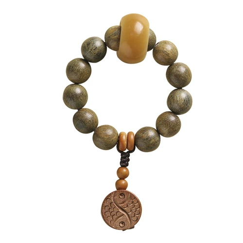 Натуральные четки из круглых бусин из сандалового дерева, четки бодхи, портативное украшение в руку для пальца из грецкого ореха, браслет из розового дерева