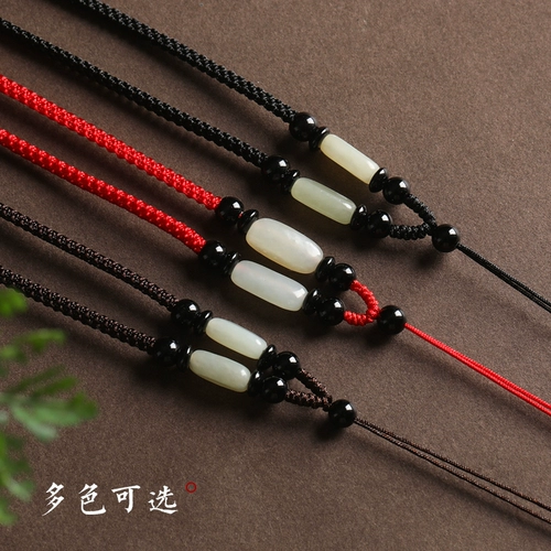 Подвеска из нефрита, агатовое ожерелье, плетеный ремешок, золотой изумрудный защитный амулет, пряжка подходит для мужчин и женщин