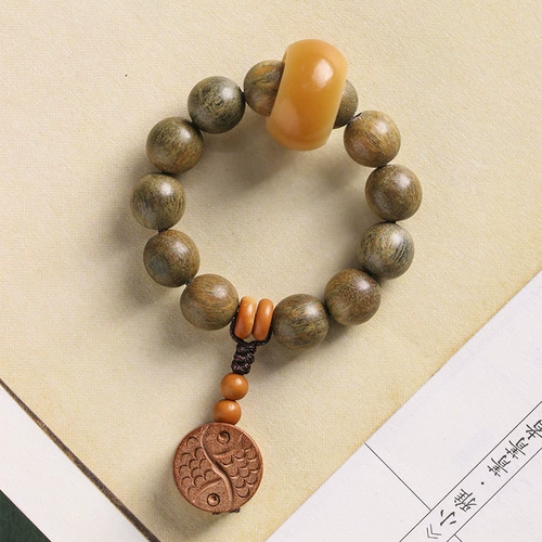 Натуральные четки из круглых бусин из сандалового дерева, четки бодхи, портативное украшение в руку для пальца из грецкого ореха, браслет из розового дерева