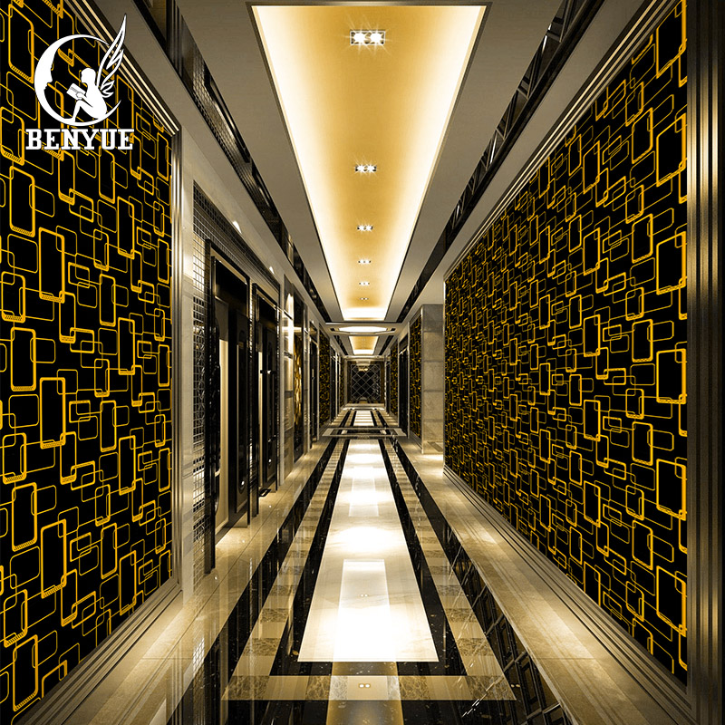 Bar Ktv Clubhouse Aisle Background Wall Wallpaper Song Hall Night Field Decoration With Flash Reflective Wallpaper Modern Minimis