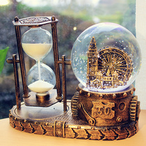 Crystal Ball Music Box Children Girl Heart Little Girl Snowflake Ball Birthday Gift Girl Dream Music Box Retro