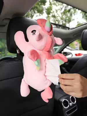 Car extraction type sanitary carton Net red cute cartoon unicorn creative car armrest box tissue box car decoration female