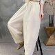 Cotton and Linen Long Pants for Women, Spring and Autumn Loose Wide-Leg Harem Pants, 2026 New Style, Plus Size, Slimming Dad Pants