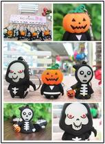 Luminous Halloween keychain hanging ornaments mall kindergarten prize party event gift pumpkin death keychain
