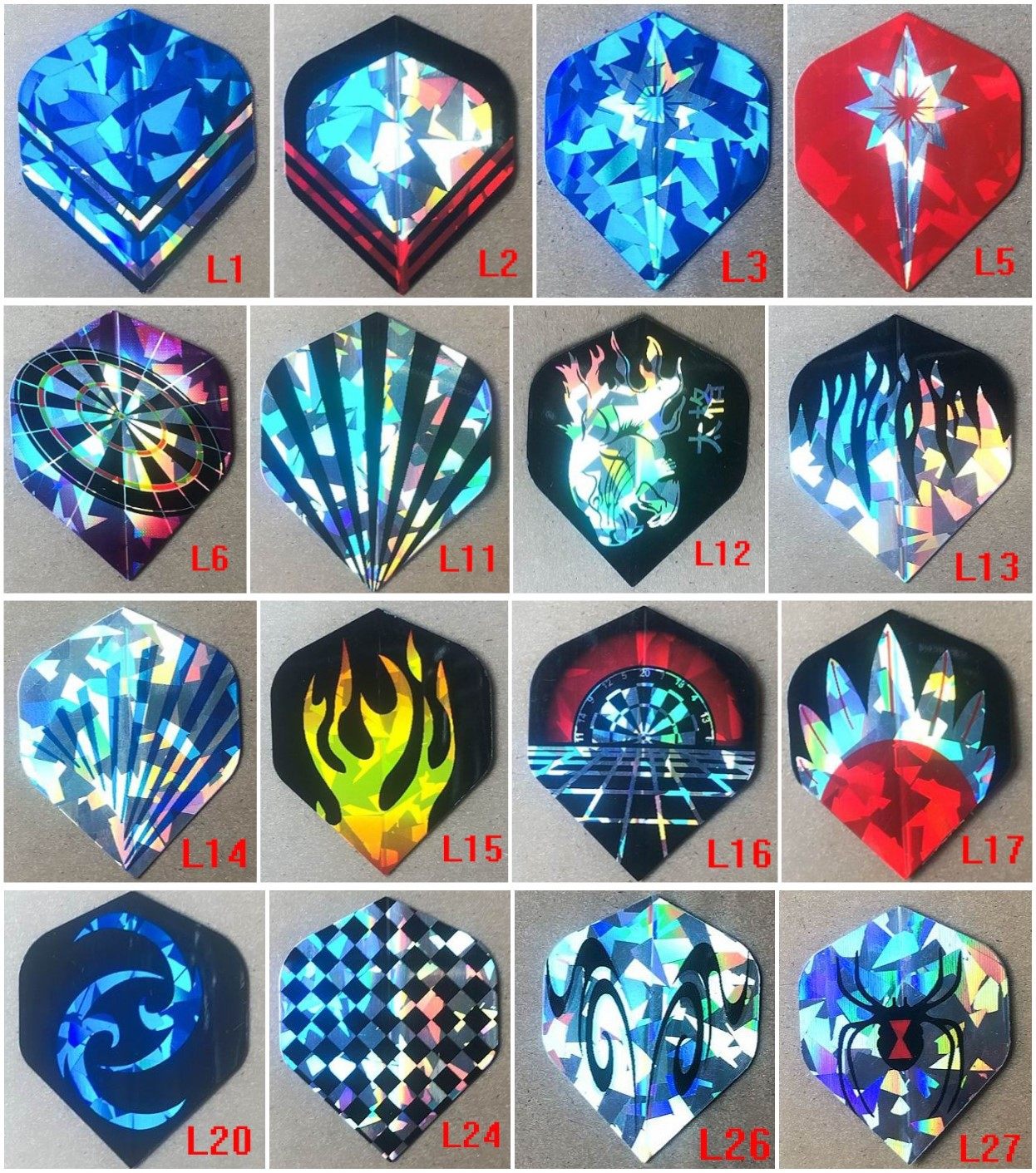 10-piece Dart Wings High-grade laser universal Dart Needle Dart Leaves Dart Accessories Aluminum Foil Dart Wings